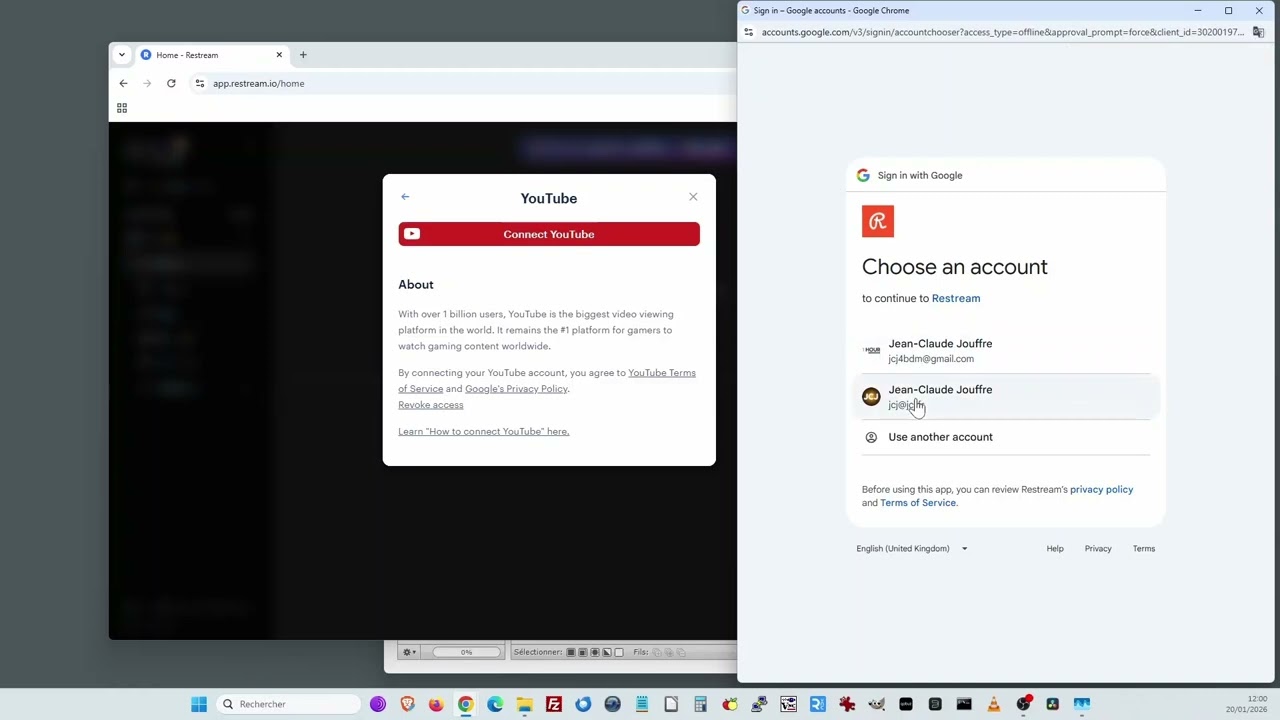Tuto 1 : création d'un compte gratuit sur la plateforme Restream