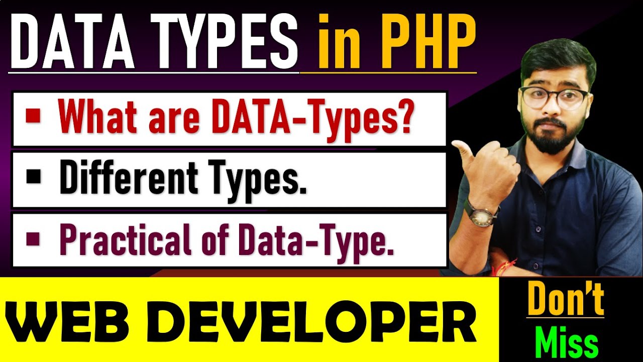 PHP Tutorial - Data Types in PHP | PHP Data Types | php tutorial for beginners #php