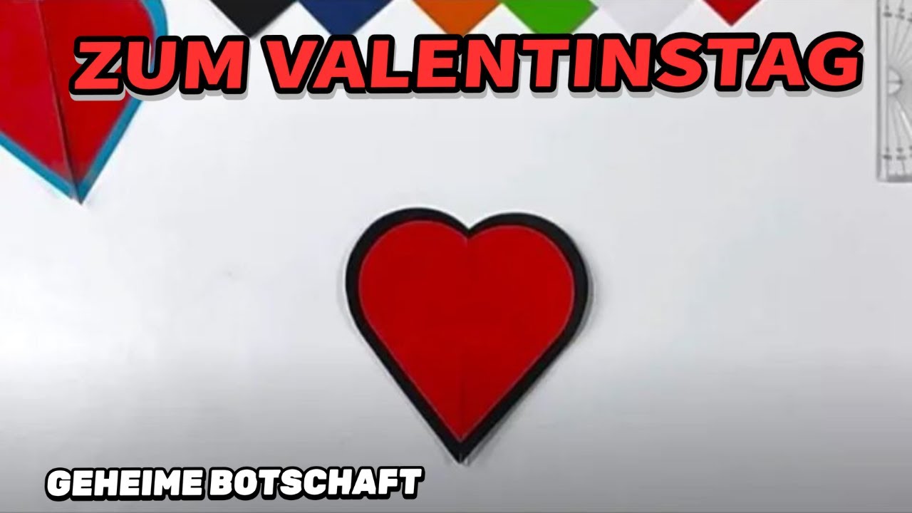 DIY Herz mit geheimer Botschaft: Romantische Valentinstag Karte basteln