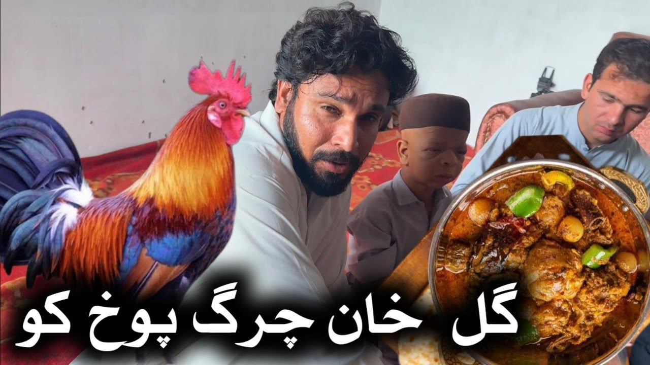 Gul khan cooking chicken in friends and enjoy so lovely weather recording set on Gul Khan vinesvideo