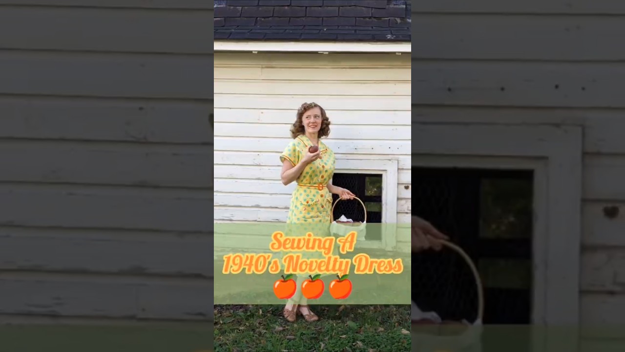 Sewing A 1940's Novelty Dress For Fall #vintagestyle #sewing #fall #autumn