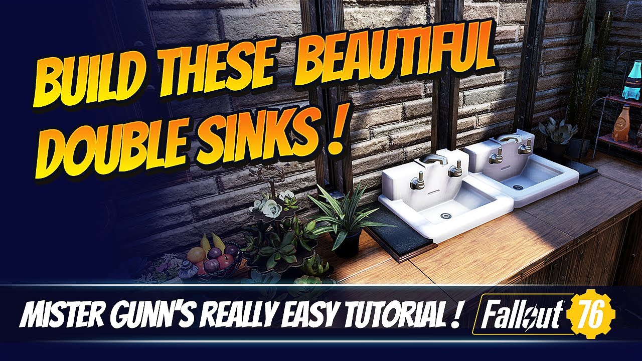 FALLOUT 76 CAMP BUILD | Build these beautiful double sinks for your kitchen!