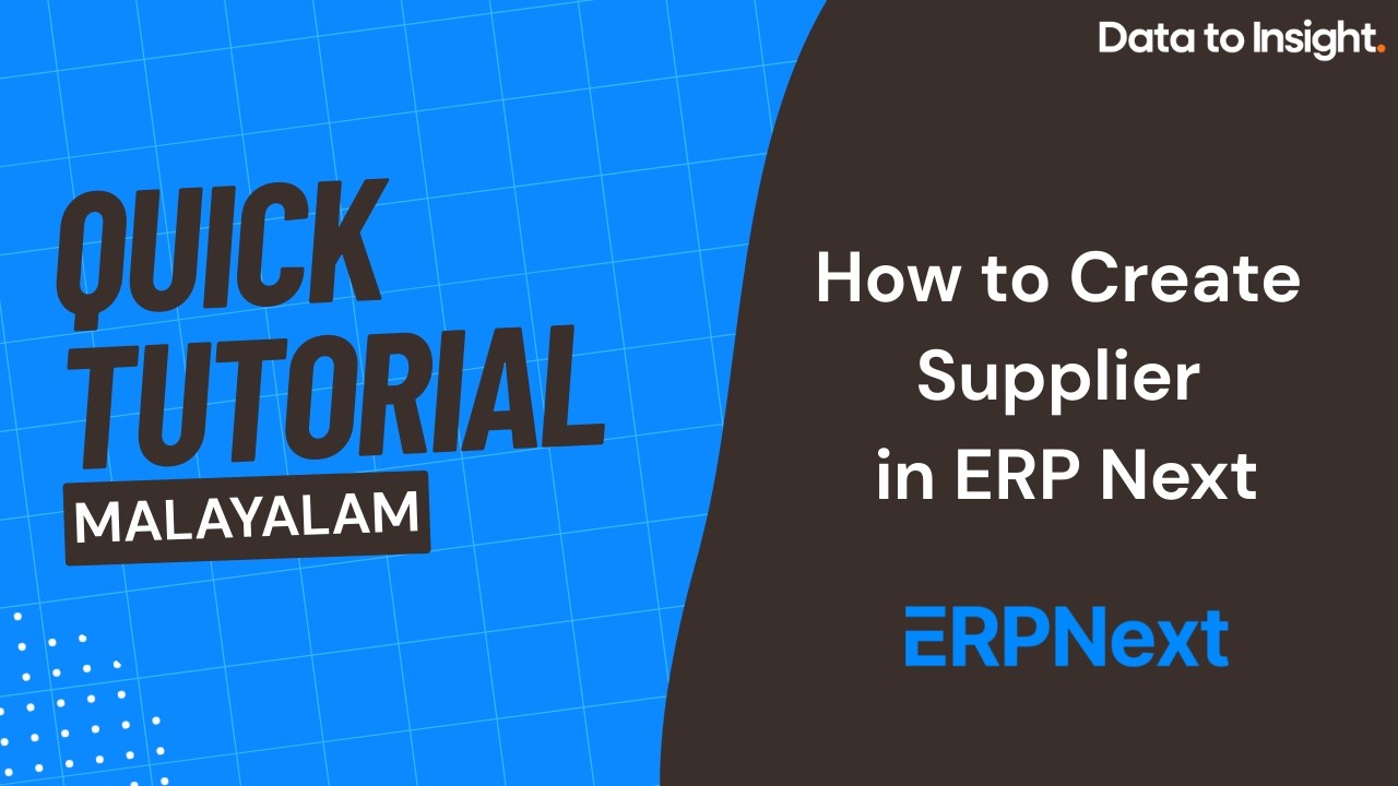 Creating a Supplier in ERP Next made easy | Malayalam | ERP Next | #education #tutorial