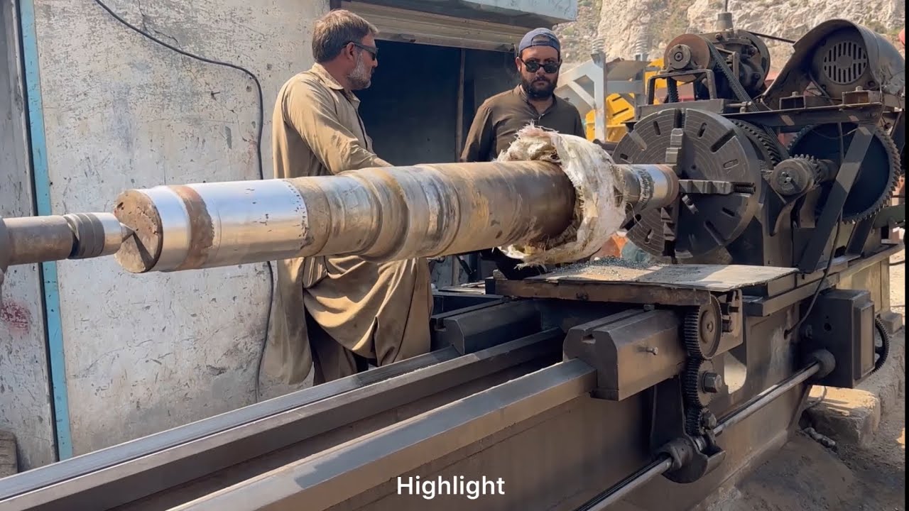 Repair a Stone crusher break down Expert crankshaft rebuild & reinforce bearing installation for