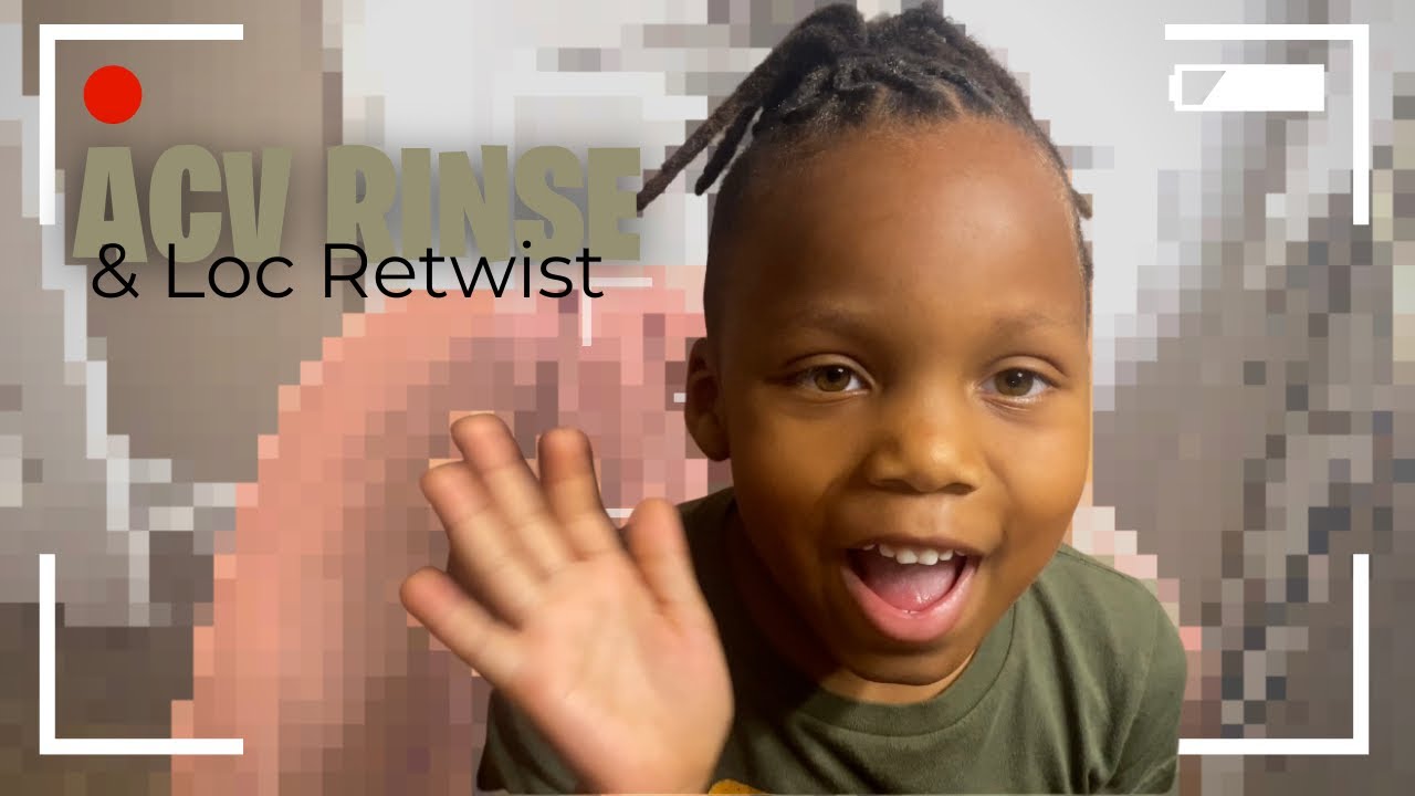 ACV RINSE + RETWIST MY TODDLERS LOCS | Step by Step