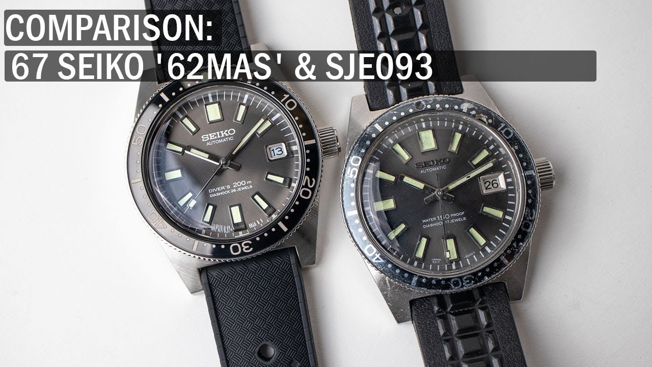 Comparison: Seiko Prospex SJE093 and 1967 Seiko '62MAS' 6217-8001