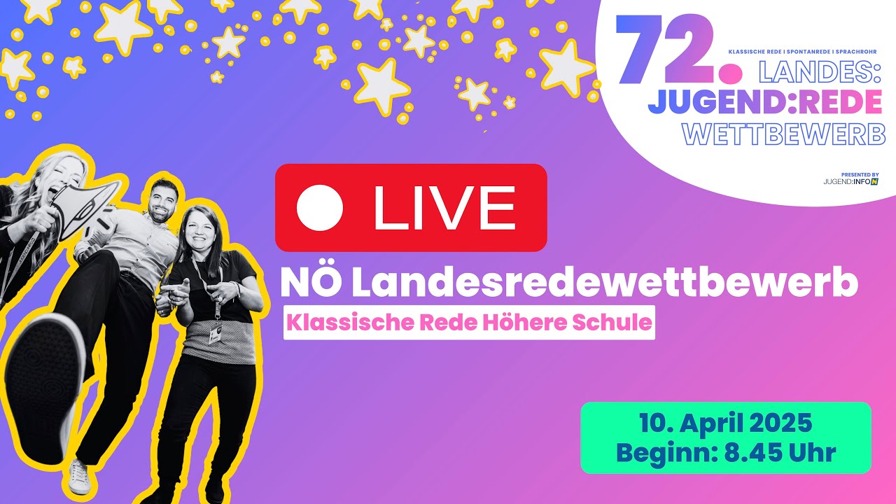 Landesredewettbewerb NÖ 2025 - TAG 4 - Klassische Rede Höhere Schule // Siegerehrung