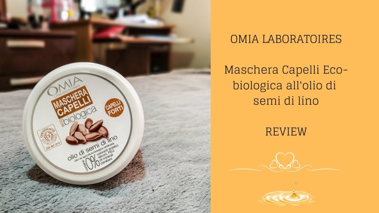 Omia Maschera ristrutturante per capelli fragili all'olio di semi di lino - Review ||Sunshine Beauty