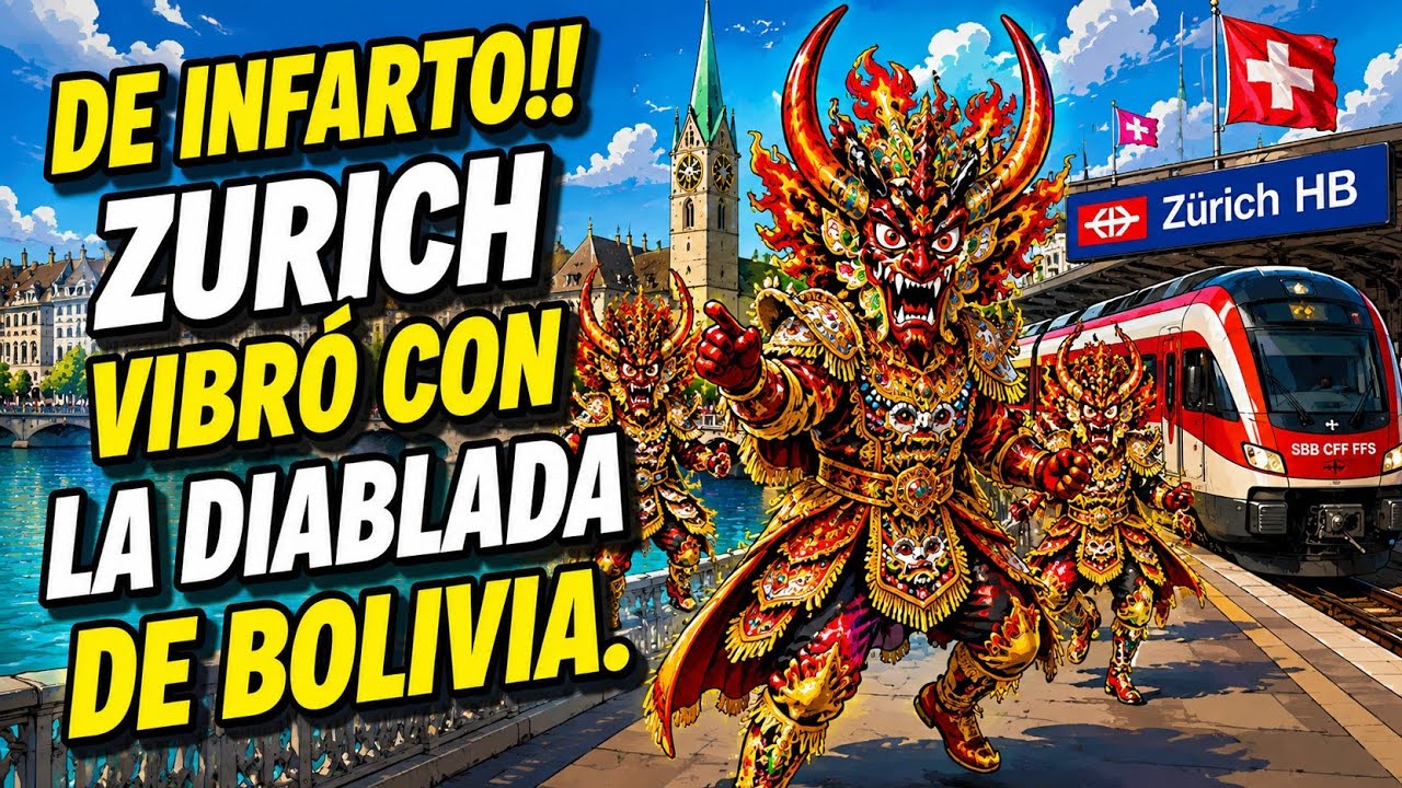 DIABLADA BOLIVIANA EN ZURICH, HIZO VIBRAR LA CIUDAD SEDE DE LA FIFA Y CAP. ECONOMICA DE SUIZA.
