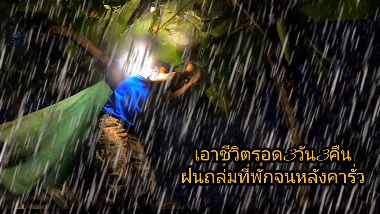 เข้าป่าเอาชีวิตรอดโดนฝนถล่มอย่างหนักลำธารที่ไม่มีน้ำน้ำไหลแรกและขุ่นมากต้องตัดสินใจยกเลิกภารกิจ