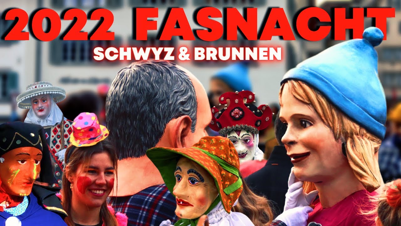 Die Fasnacht ist da! 2022 Schweiz Fasnacht - Schwyz & Brunnen - Schwyzer Nüssler 4K