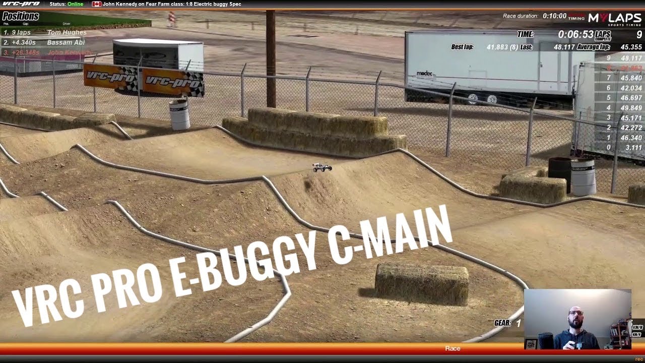 Гонки на радиоуправляемых багги VRC Pro OffRoad 1/8 E на трассе Fear Farm 10 апреля, заезд C-MAIN...