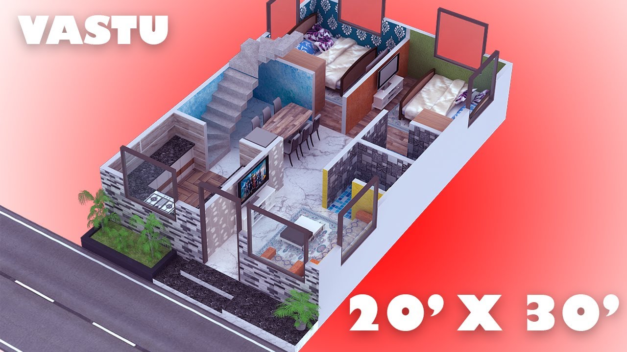 20X30 3D HOUSE PLAN | 20X30 RENTAL HOUSE PLAN | 20X30 2D HOME PLAN | 20X30 VASTU PLAN | 20X30 |