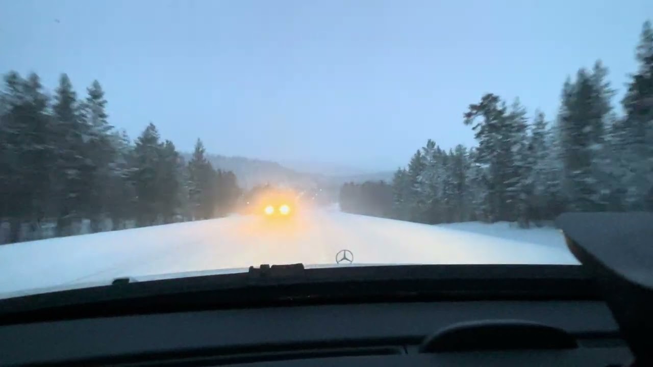 Driving S65 AMG in North Lapland, Finland winter time.