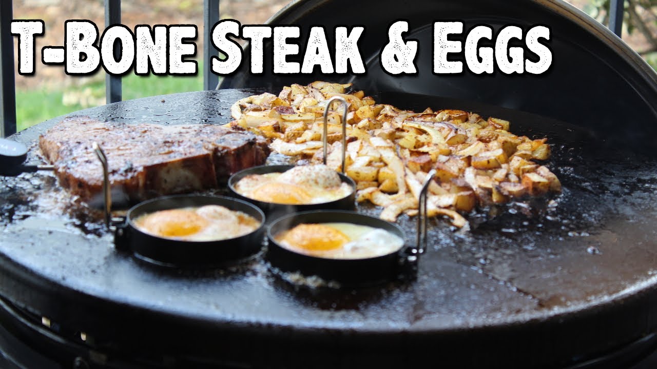 T-Bone Steak & Eggs on the Cuisinart 360 Griddle | Echale Porras Productions