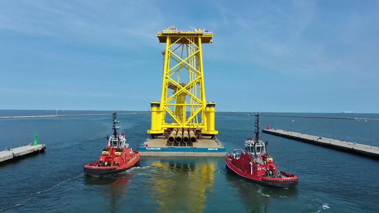 What  Jacket Of An Ocean Platform Look Like | Drone View