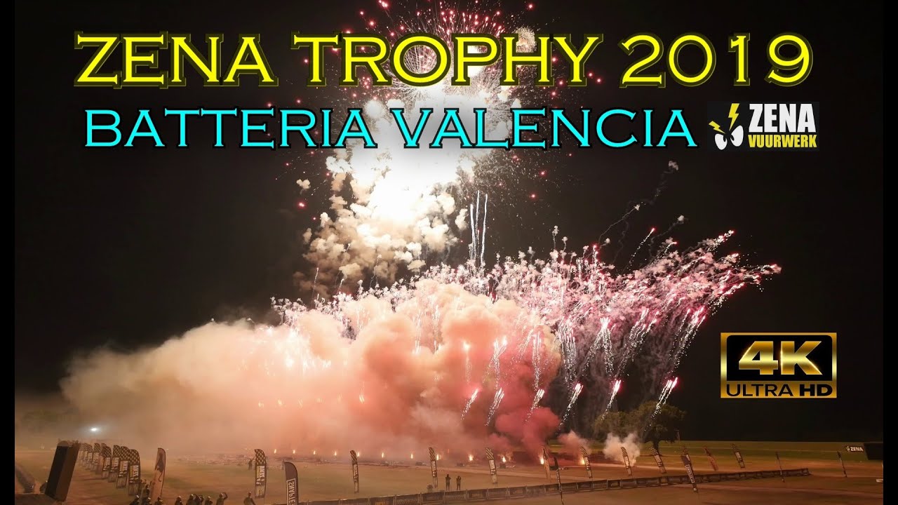 Zena Trophy 2019 - Batteria Valencia 💥 Mascleta Nocturna  CRAZY Fireworks !  - [ 4K ] Zena ❤️ You