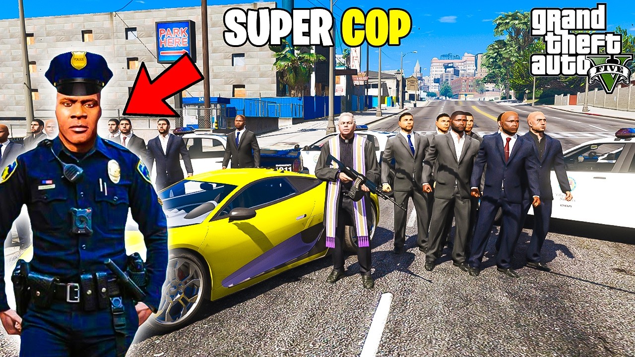 Franklin becomes POLICE OFFICER and Fight Mafia Boss in GTA 5 | Flash2lit