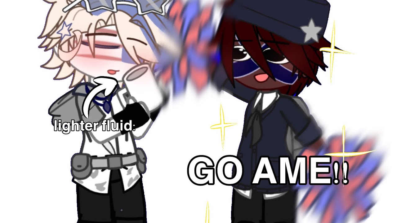 TW // K!LL YOURSELF // ENG/РУС // Gacha countryhumans // confederate and america