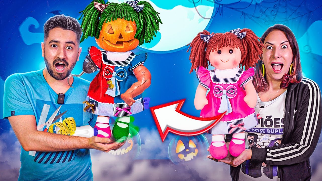 QUEM TRANSFORMAR BONECAS NORMAIS EM BONECAS DE HALLOWEEN GANHA | Gabriel e Shirley 2.0