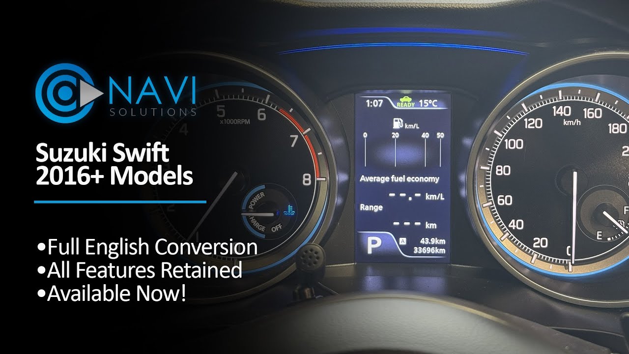 Suzuki Swift Instrument Cluster Japanese to English Conversion