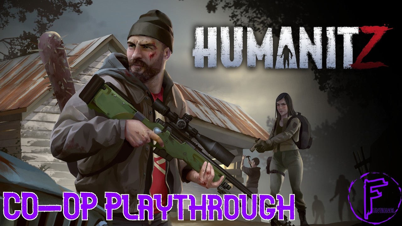 Co-op Playthrough HumanitZ - Our Frist Big Pack Of Zombies Plus Looting - 03