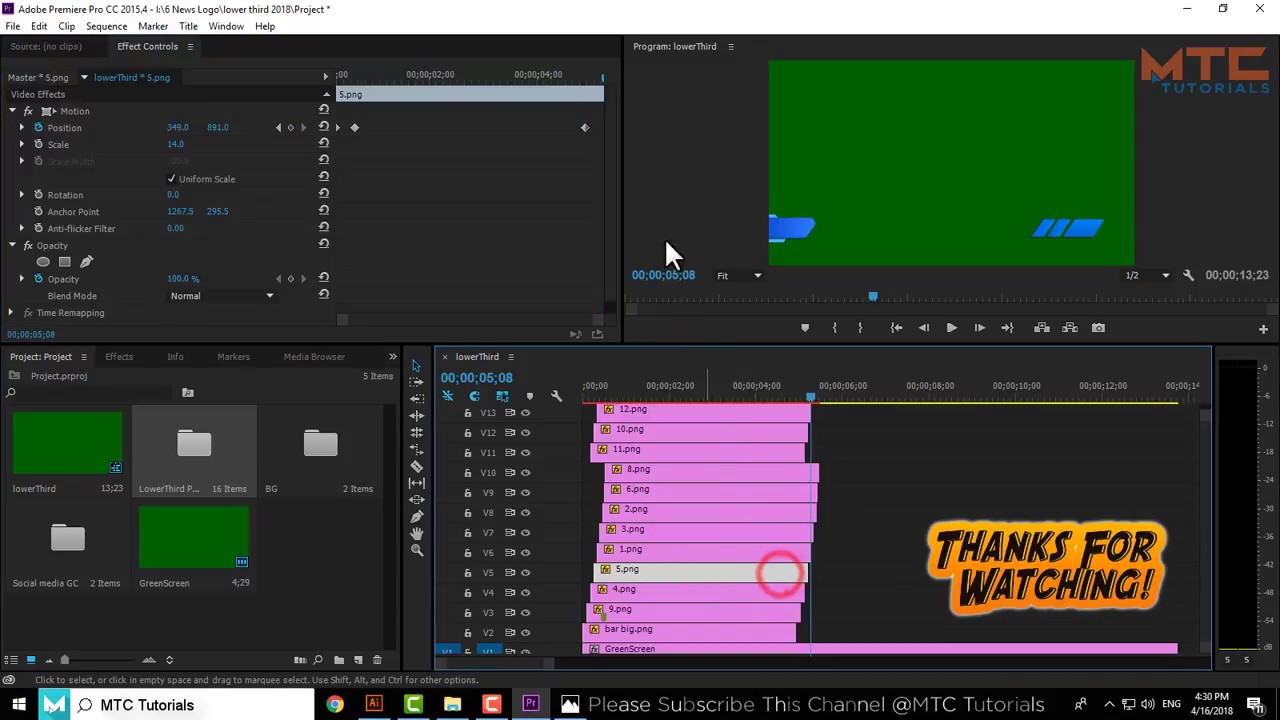 How To Make Lower Third Animation | Social Media Banners | Adobe Premiere Tutorial