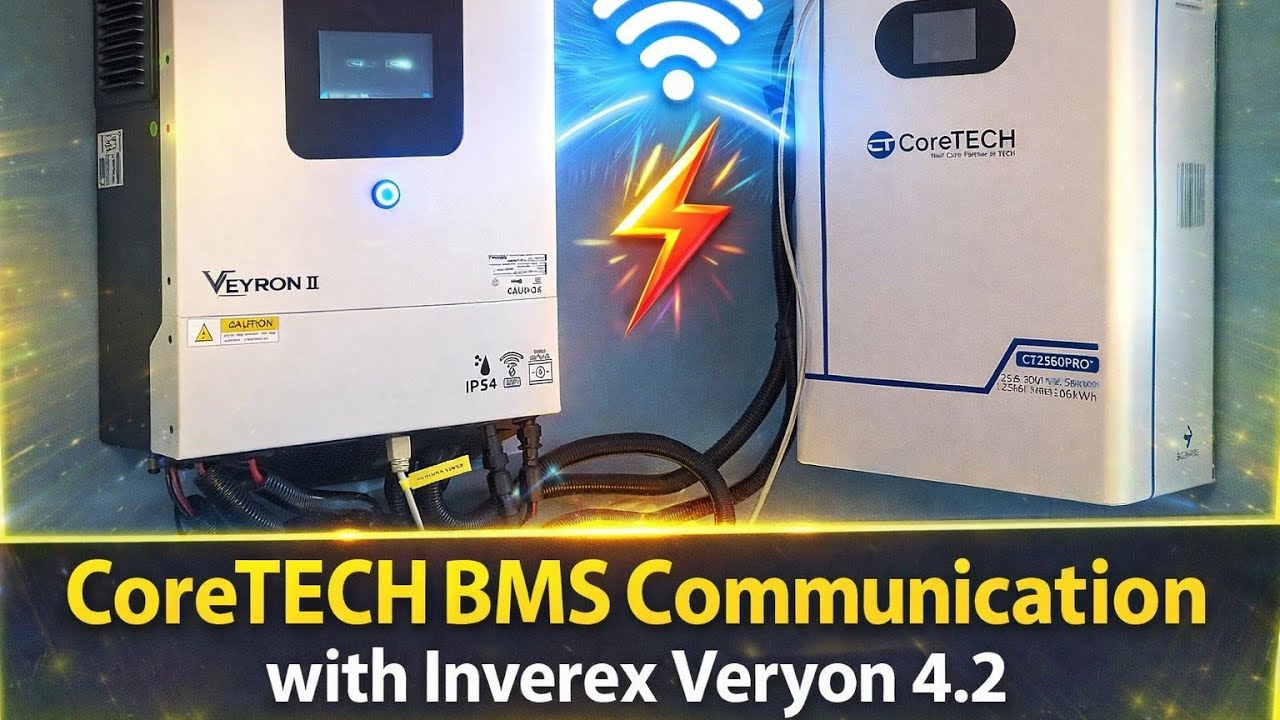 Coretech lithium battery bms communication with Inverex veryon 4.2 kw in kemari Karachi 