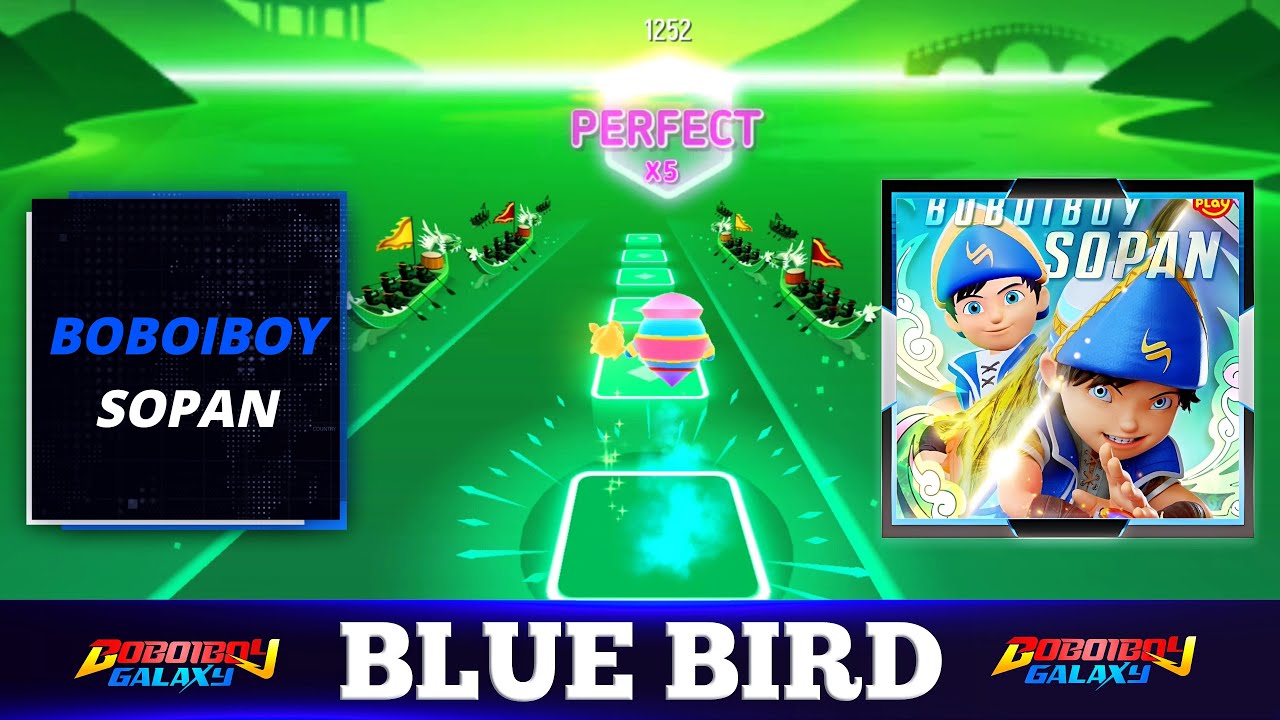 Tiles Hop: EDM Rush! - BLUE BIRD (Cover Parody) BoBoiBoy Characters, Etc.