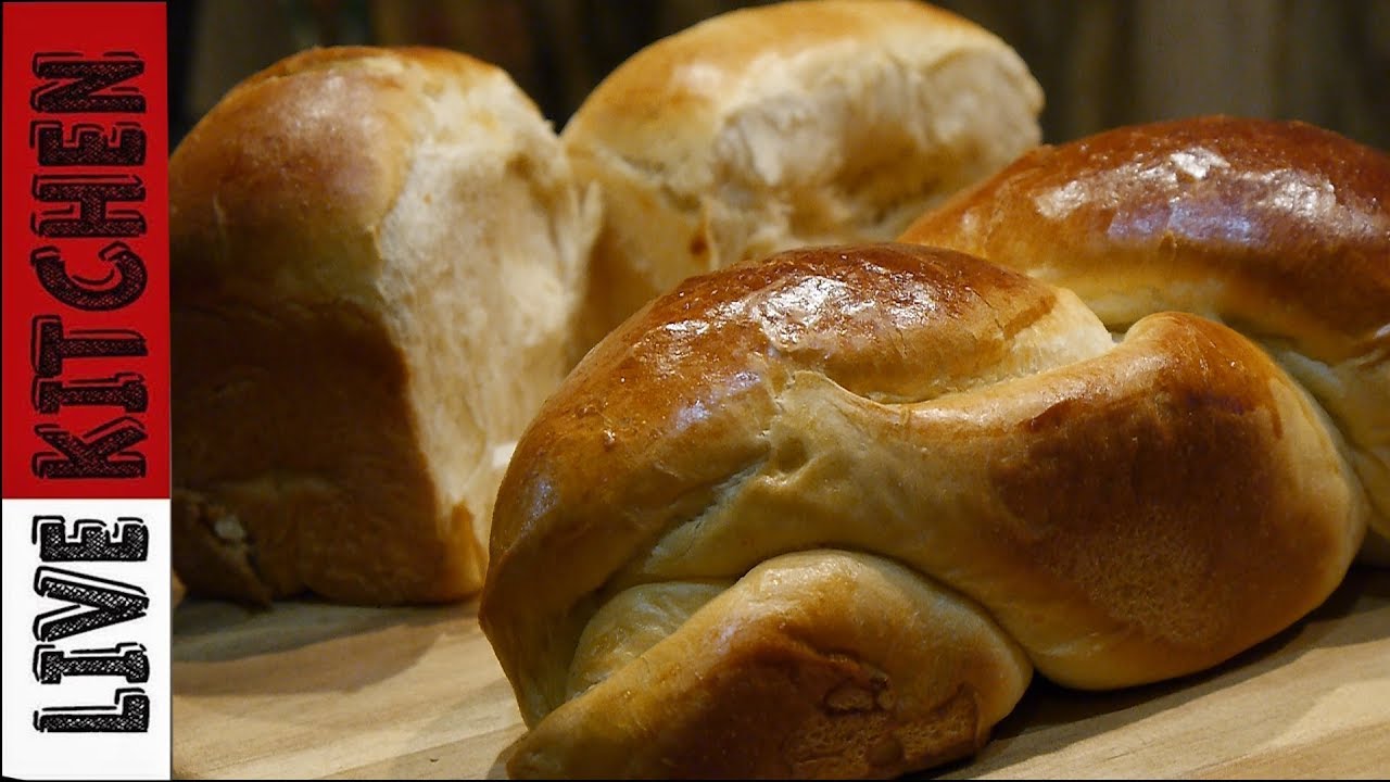 Αφράτα μικρά Τσουρέκια με Ίνες(Homemade very soft Brioche - Live Kitchen