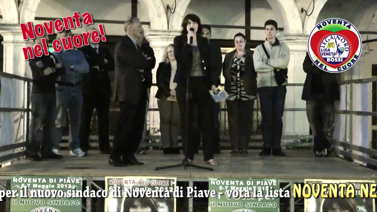 Giorgia ANDREUZZA comizio di chiusura con la lista NOVENTA NEL CUORE