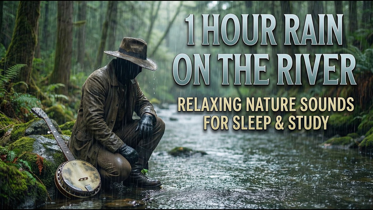 1 Hour Rain on the River 🌧️ Relaxing Nature Sounds for Sleep & Study