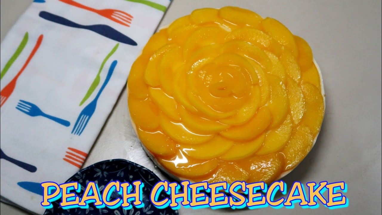 NO BAKE PEACH CHEESECAKE