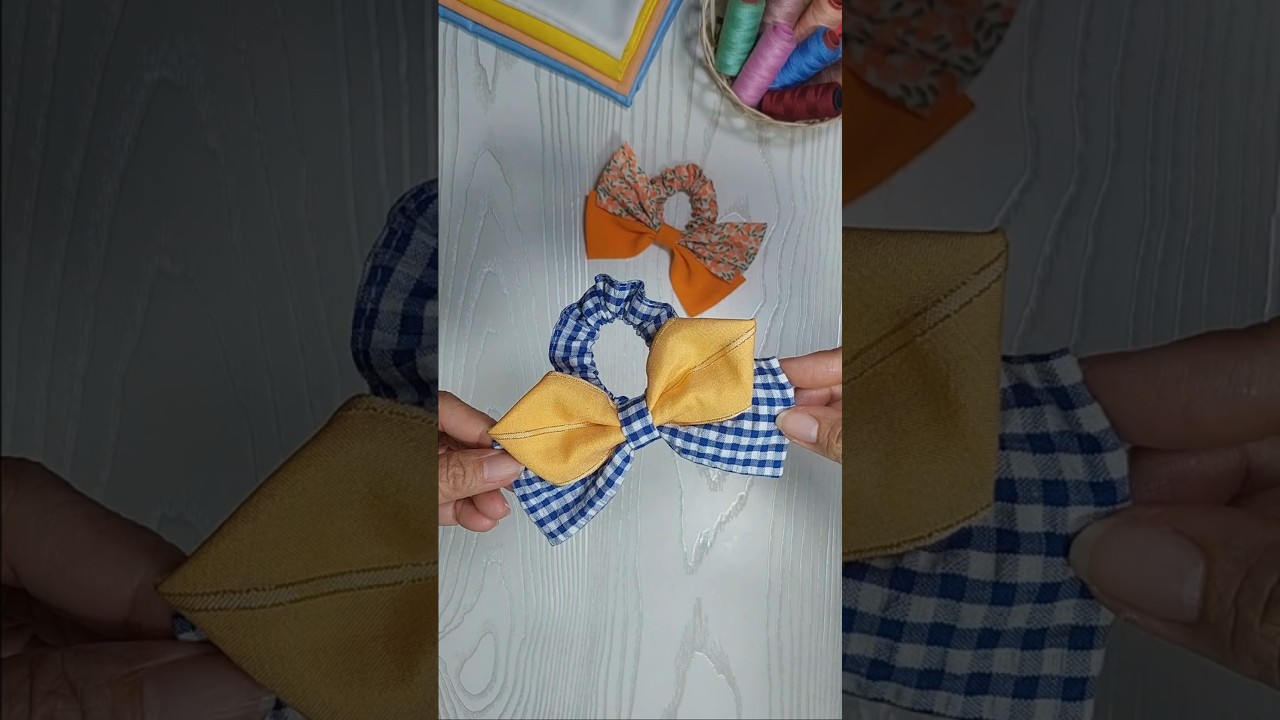 How to Make Hair Scrunchies with Bow | Satin Scrunchie Sewing Tutorial