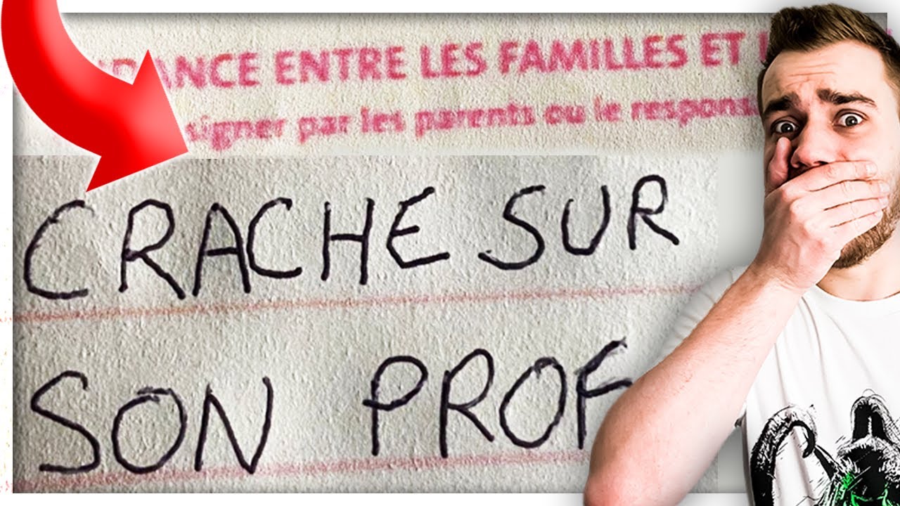 LES PIRES MOTS DES PROFS DANS LE CARNET !