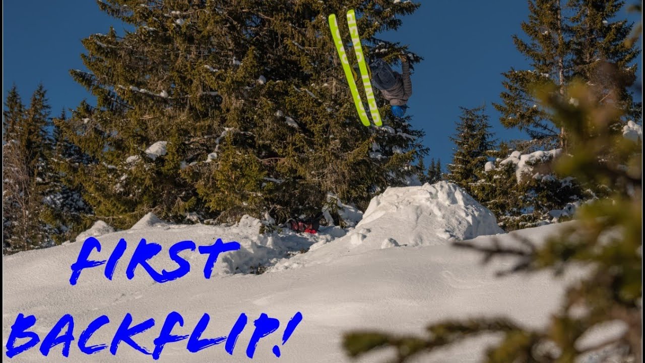 Trying my very first backflip! - Skiing in Norway, Golsfjellet