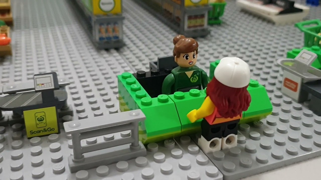 Woolworths bricks MOC supermarket.