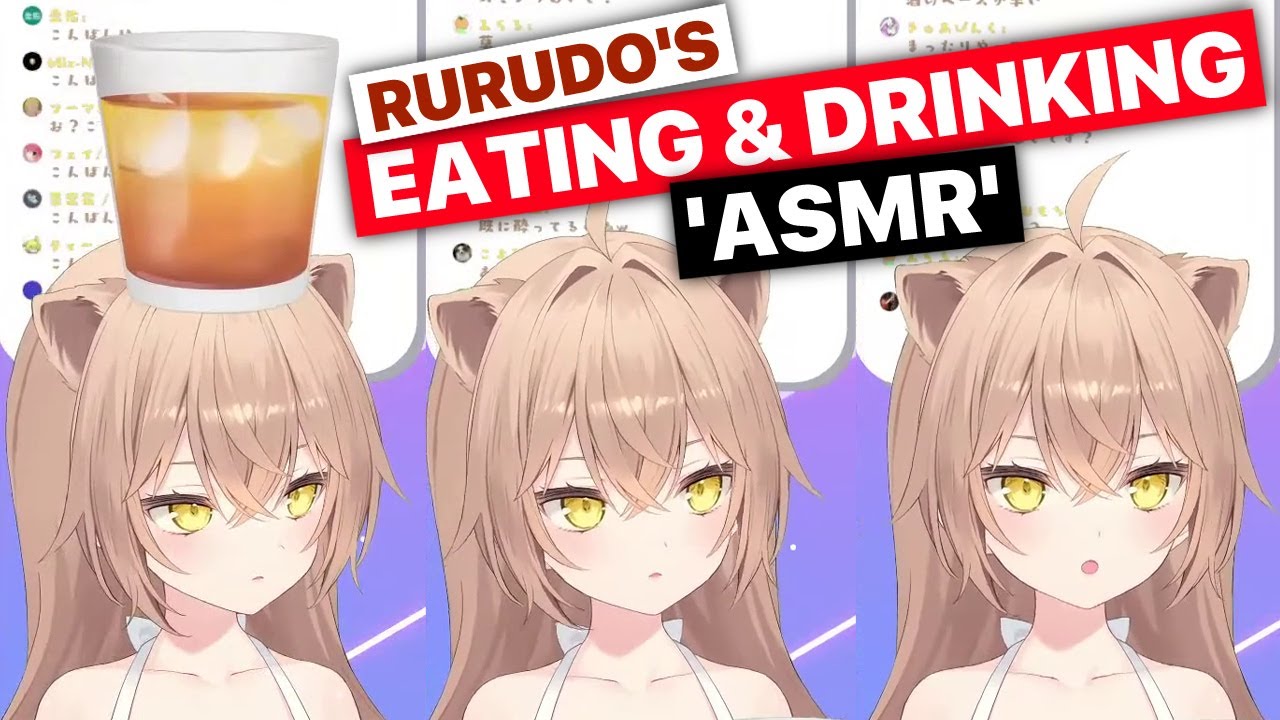 Rurudo's Drinking & Eating ASMR (Rurudo) [Eng Subs]
