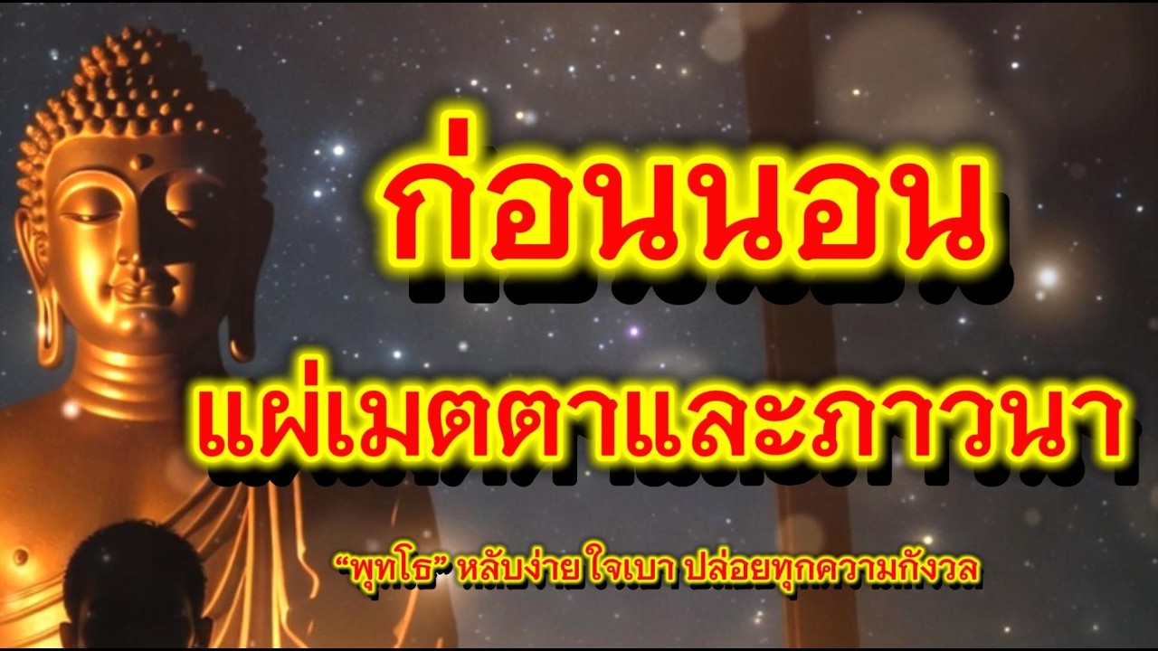 ธรรมะก่อนนอน แผ่เมตตาแล้วภาวนา “พุทโธ” หลับง่าย ใจเบา ปล่อยทุกความกังวล