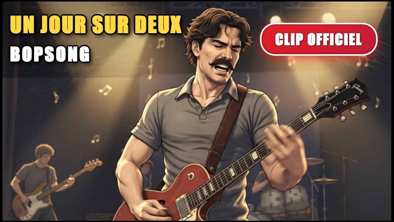 🔥 Un jour sur deux - BOPSONG | Clip Cartoon Officiel (Rock Français)