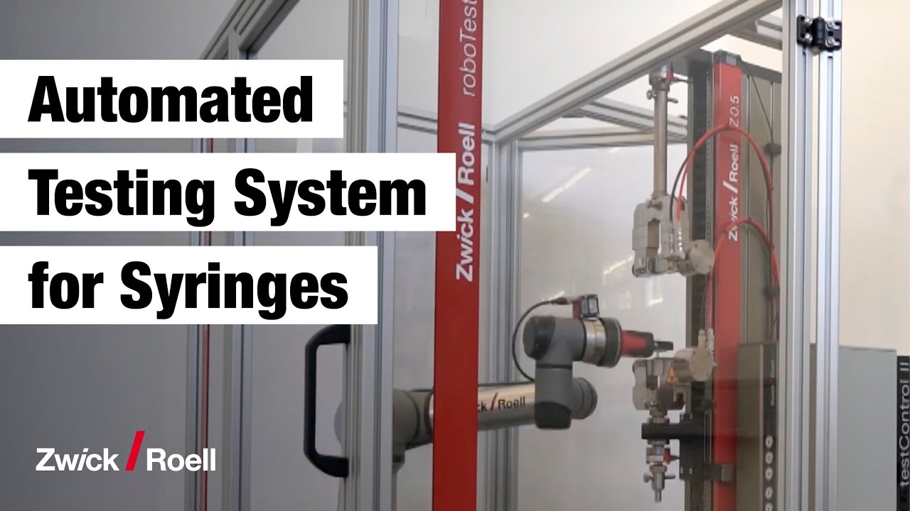 Robotic testing system roboTest N for tests on syringes