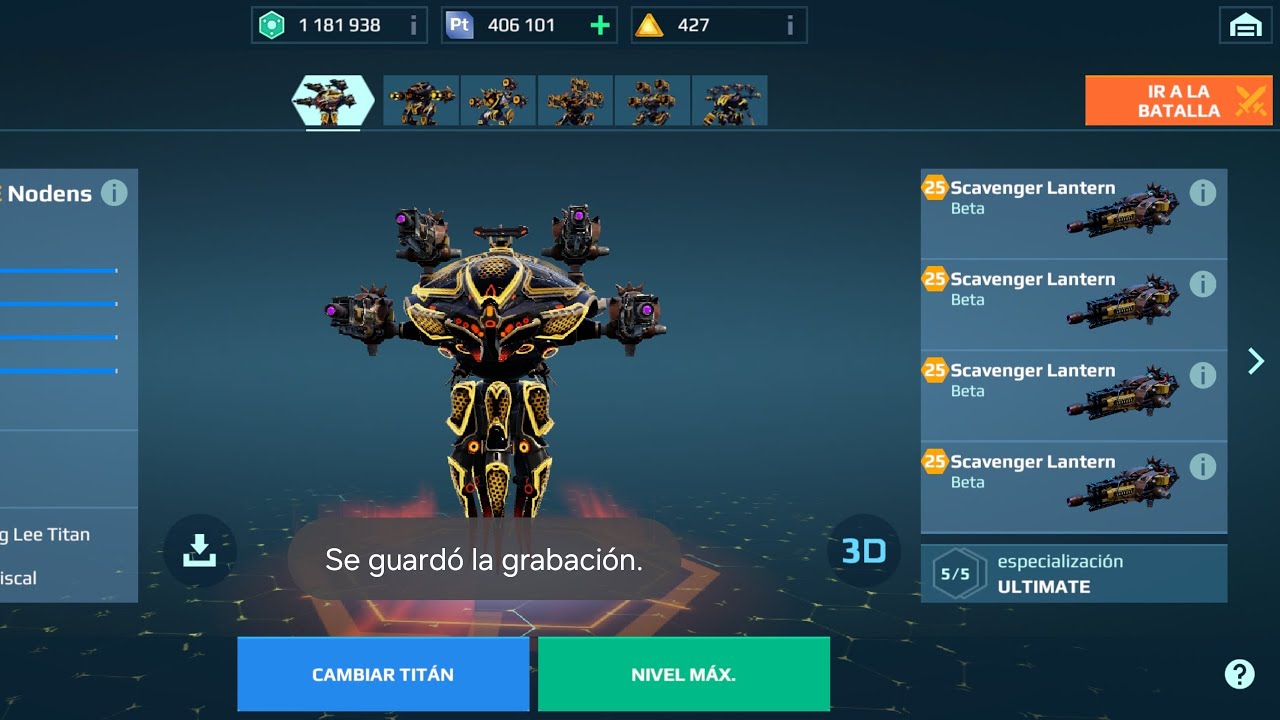 Ultimate Nodens Scavenger Lantern War Robots WR 