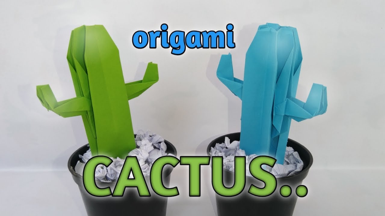 ORIGAMI CACTUS easy //how to make origami cactus simple and easy??