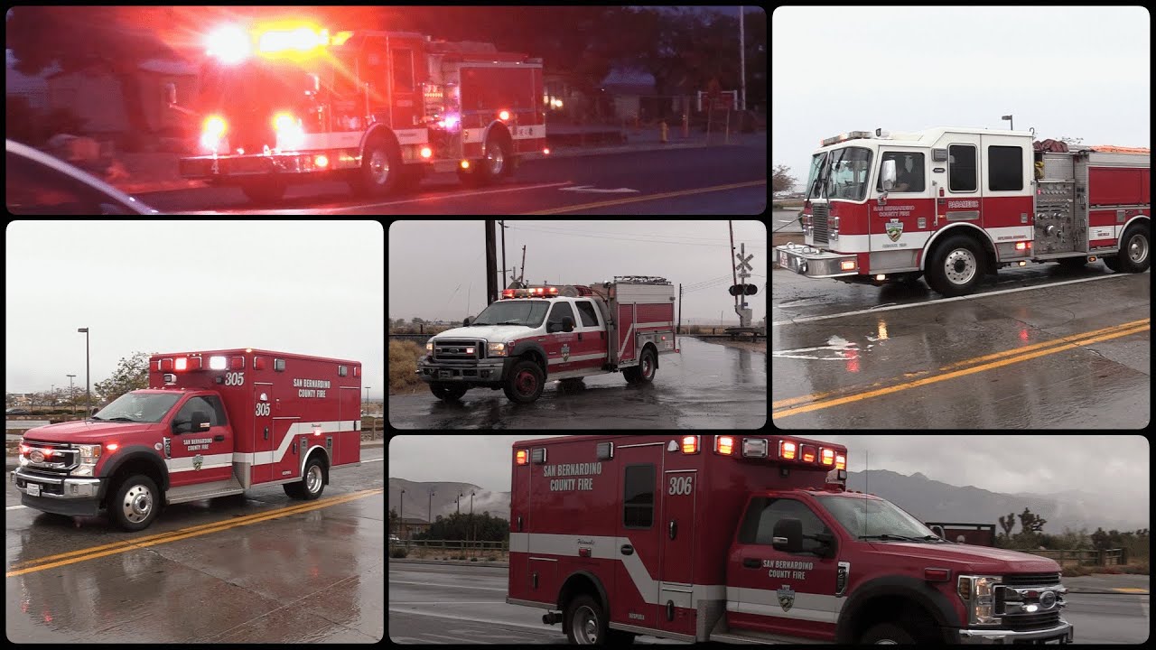 SBCo High Desert- Medic Engine 4, 305, Medic Ambulance 305, 306 & Brush Patrol 56