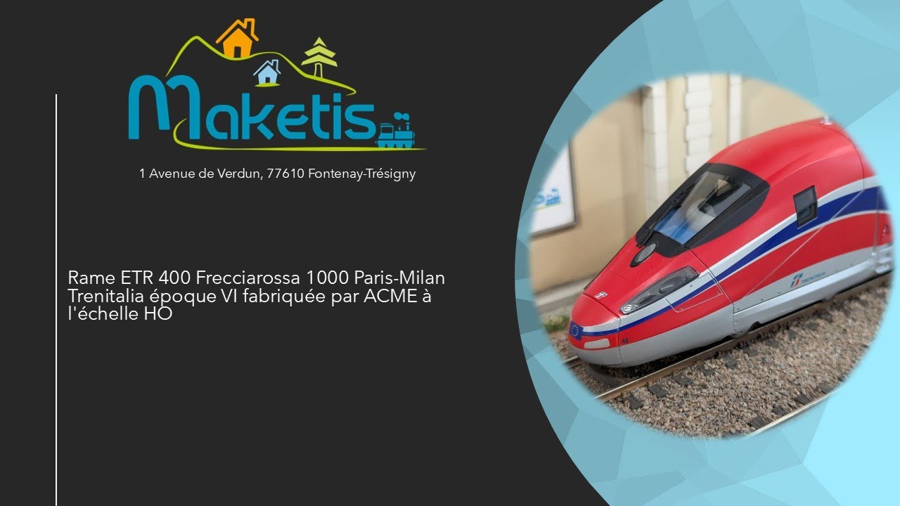 Présentation de la rame ETR 400 Frecciarossa 1000 Trenitalia époque VI à l'échelle HO