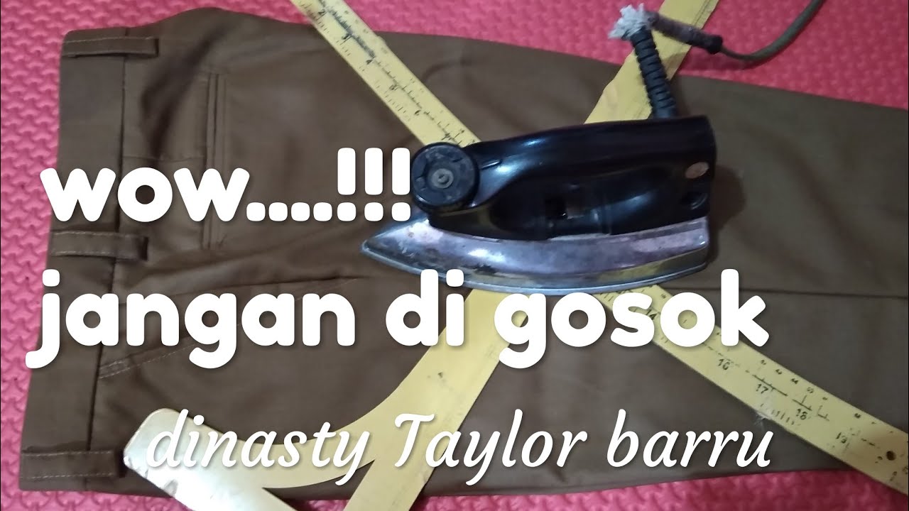 viral cara unik menyetrika celana