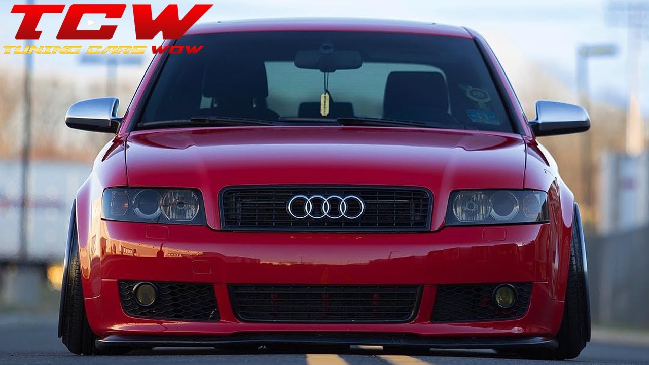 Bagged Red Audi A4 B6 on Rotiform Wheels Build Story by Charles