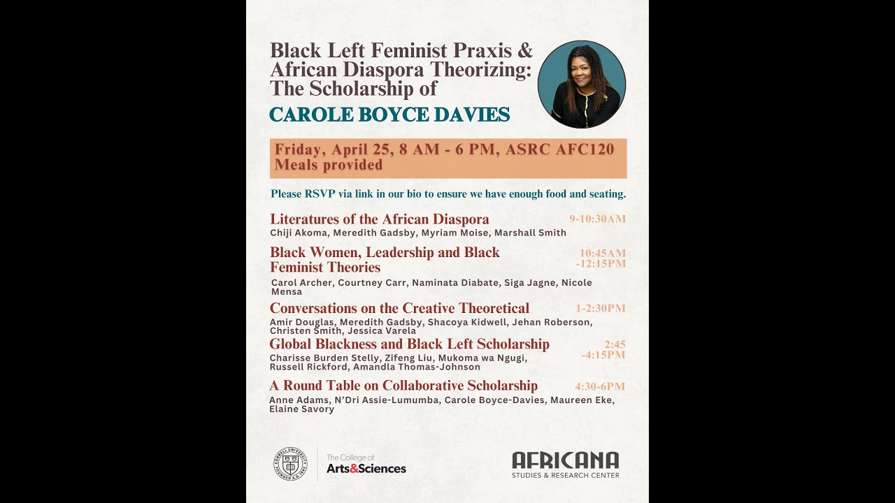 The Scholarship of Carole Boyce Davies: Conversations on the Creative Theoretical