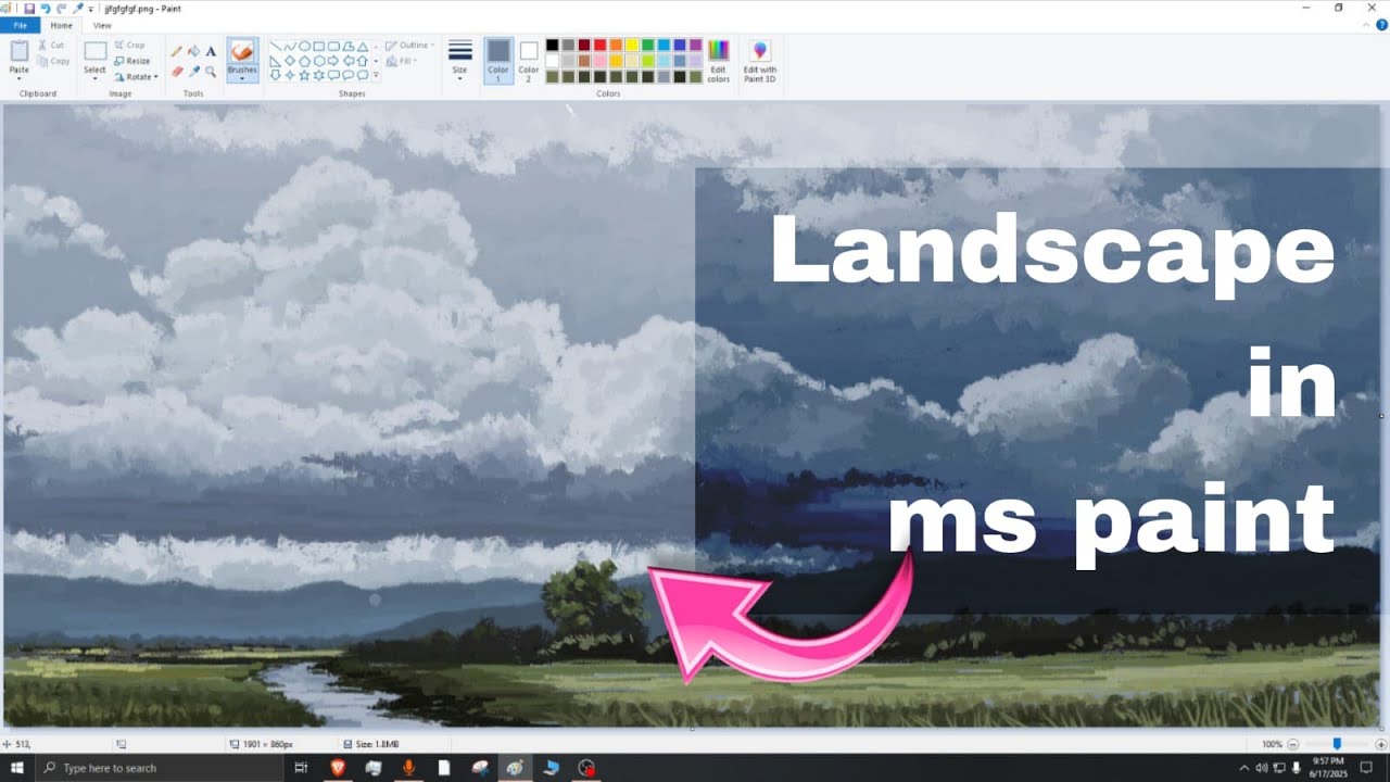 how to paint in ms paint with mouse I speedpaint for  beginners