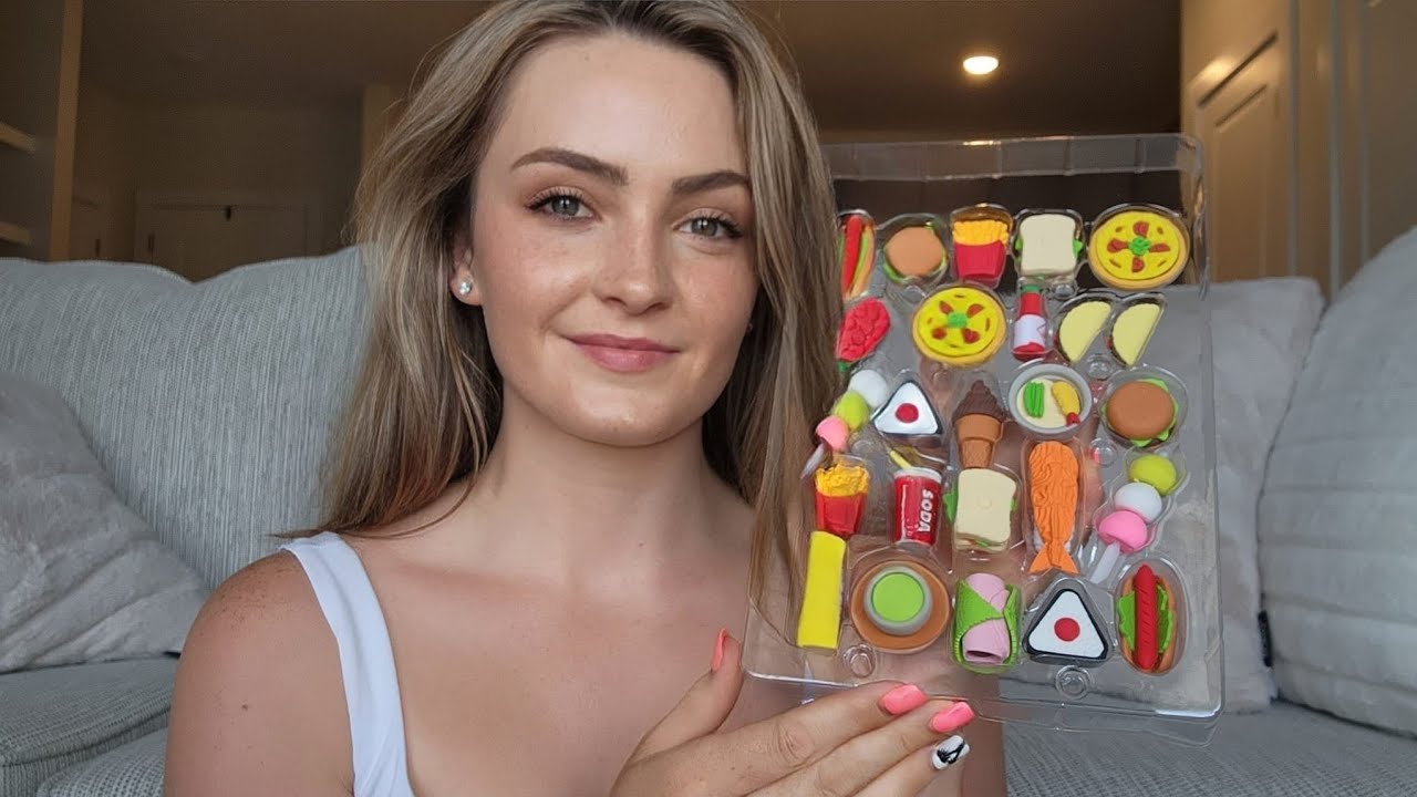 ASMR taking your order and feeding you 🍔 🍟 🍣 🍦
